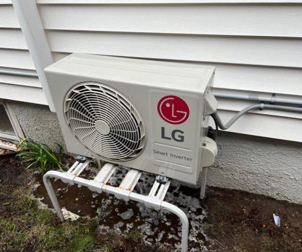 LG outdoor air conditioning unit on stand LG outdoor air conditioning unit on stand